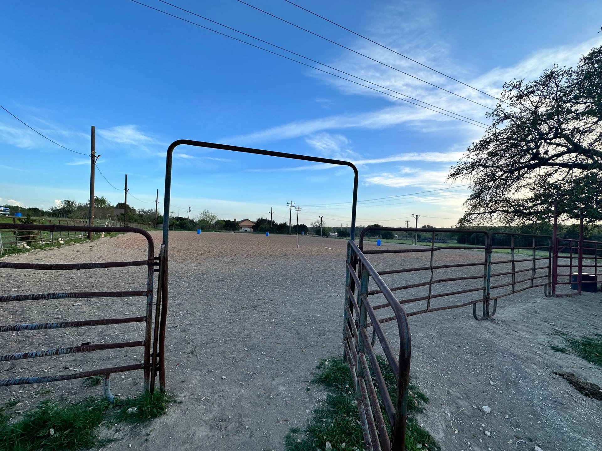 Covered horse riding arena at JB Boarding near Killeen TX